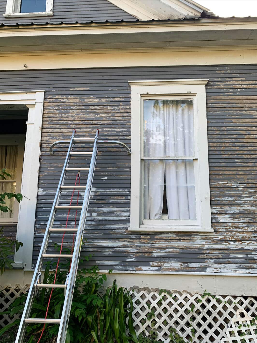 How To Paint Old Wood Siding Renee Renovates   Scraping Progress 