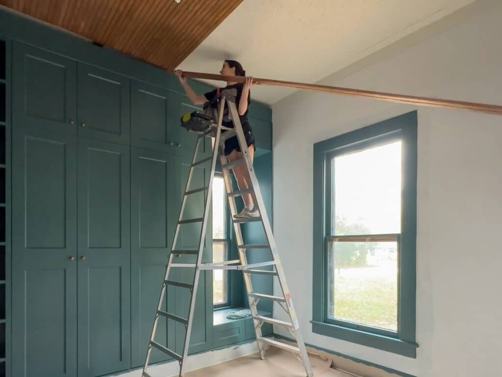 Installing beadboard ceiling