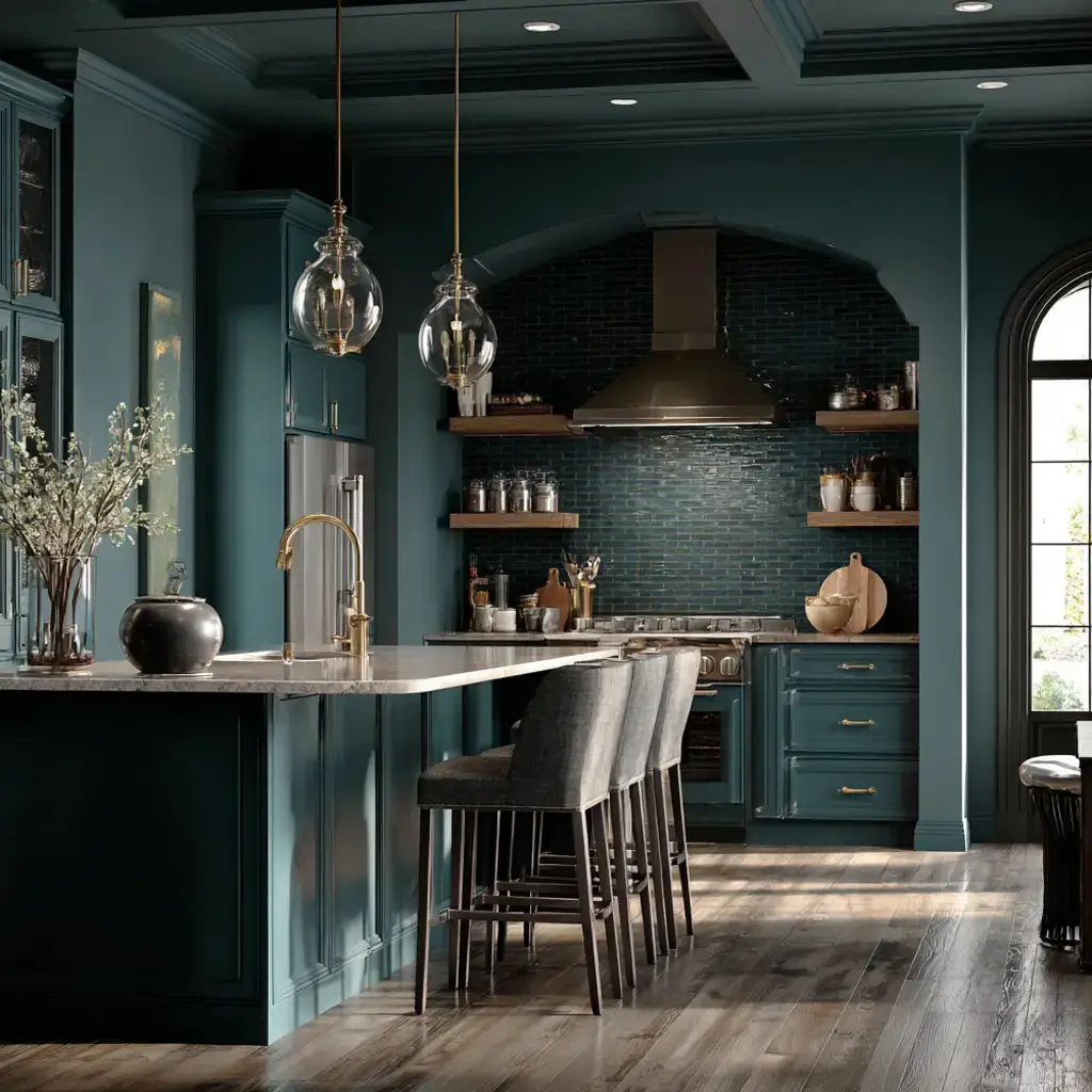 Benjamin Moore Yorktowne Green Interior Teal Paint