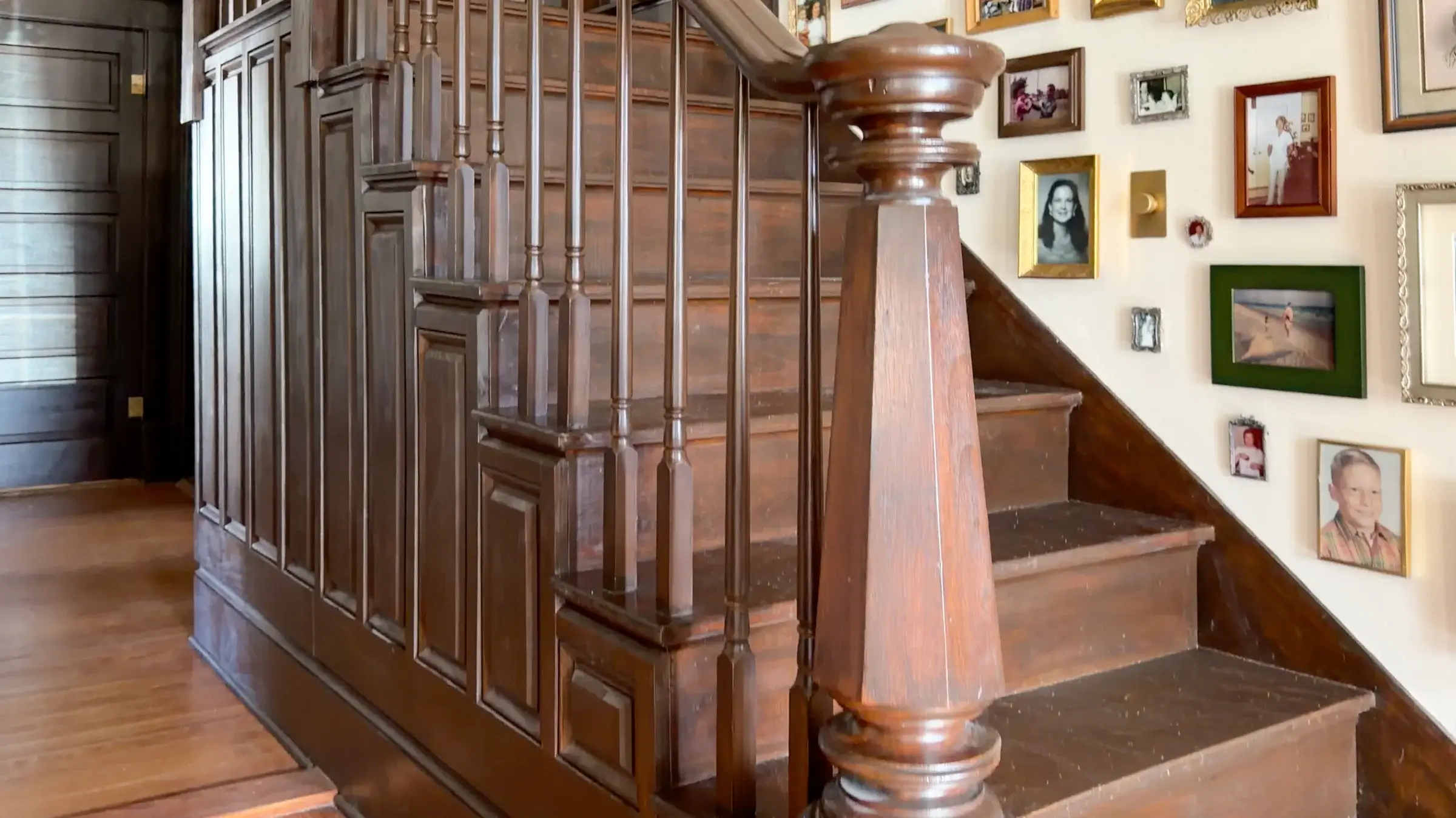 Finished paneled staircase